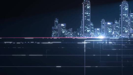 AI城市科技互联网信息数据 3D动画视频素材