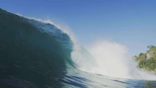 大海海浪冲浪运动