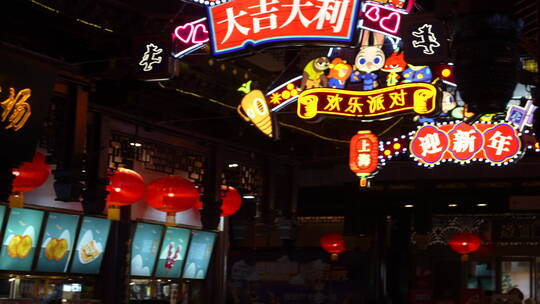 上海城隍庙视频素材模板下载