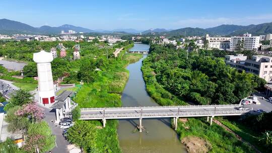 4K航拍佛冈汤塘温泉村1