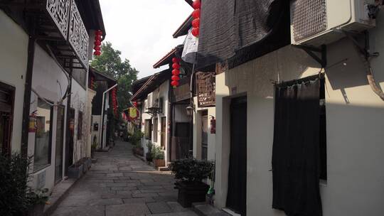 杭州小河直街历史文化街区景点视频素材模板下载