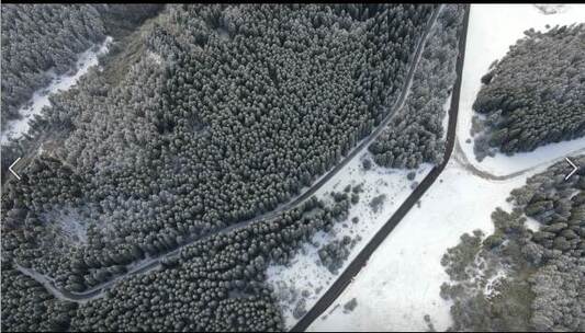 重庆仙女山雪景俯拍全景