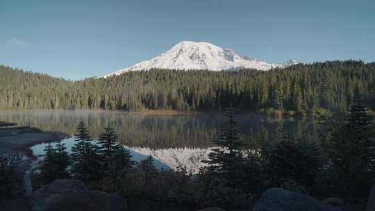 山，雪，森林，风景