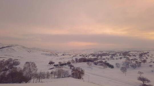 冬天雪景视频素材模板下载