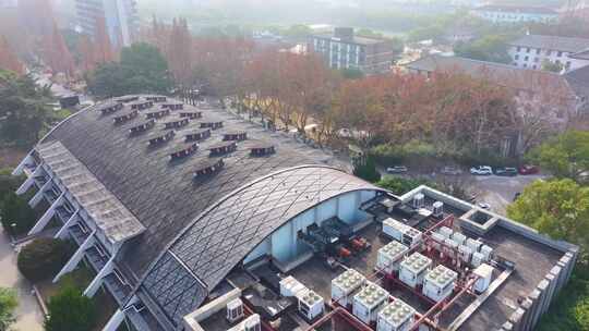 上海杨浦区同济大学本部航拍校园风景风光素