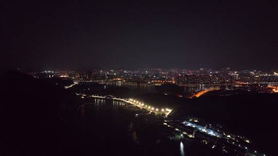 丽水夜景航拍