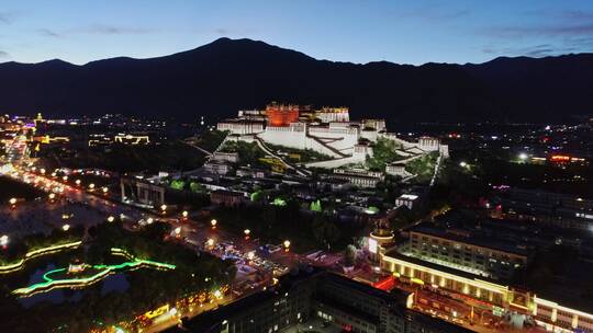 拉萨布达拉宫航拍