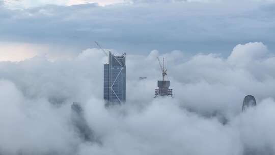 中国广东省广州市CBD中心城区建筑群