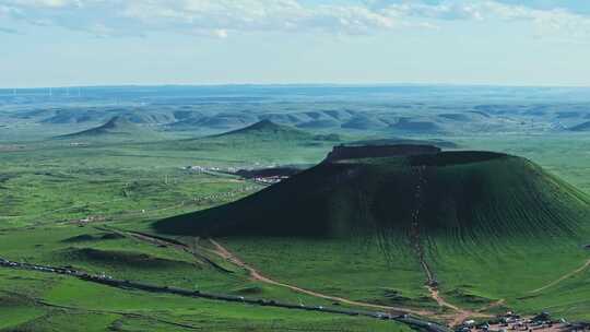 内蒙古乌兰哈达火山航拍