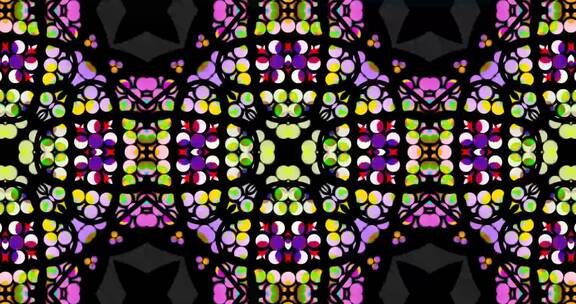 5 4K彩色花窗波点创意背景