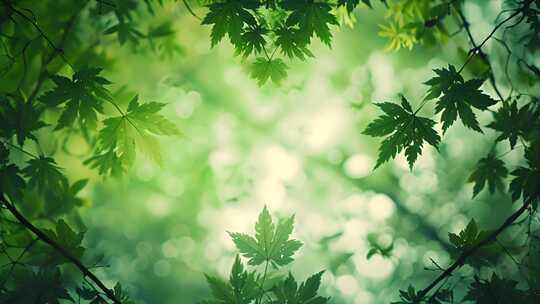 森林树林郁郁葱葱