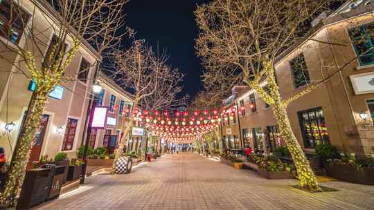 青岛中山路大鲍岛夜景延时