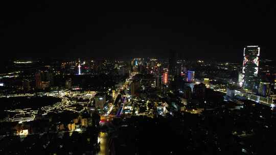 江苏徐州城市夜景航拍