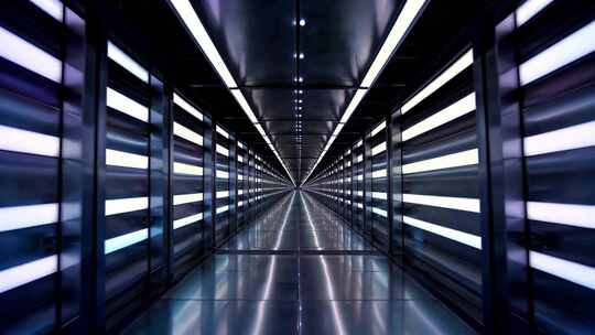 科技感光影隧道场景