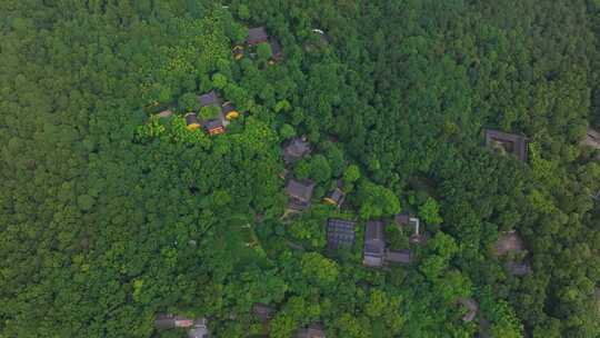 杭州西湖景区永福寺航拍