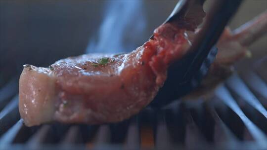 烤牛排过程 西餐牛排烹饪制作牛扒视频素材模板下载