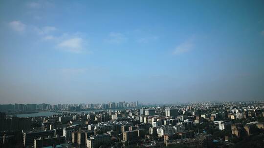湖北襄阳城区俯瞰延时视频素材模板下载