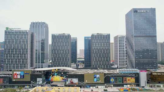 佛山顺德区北滘新城美的悦然广场航拍视频素材模板下载