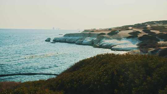 海滩，海，岩石，阳光