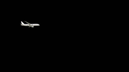 三维飞机动画带通道叠加绿幕视频素材16