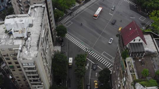 台北街道航拍视频素材模板下载
