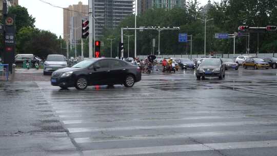 雨天 下雨 城市风光 写意 台风 雨中景色