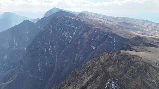 四川大凉山悬崖山脉航拍-彝族-阿布采洛