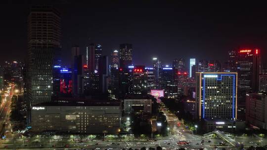 深圳南山区高新园日落夜景