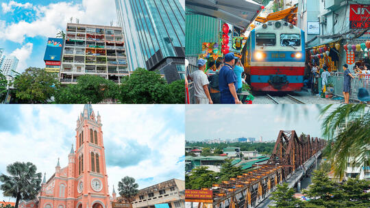 越南河内胡志明人文城市景观建筑合集