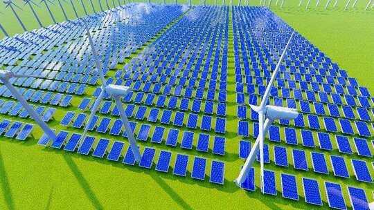 4K 绿色新能源太阳能发电