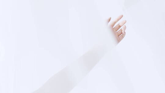 手模广告护肤品白纱高级感视频素材模板下载