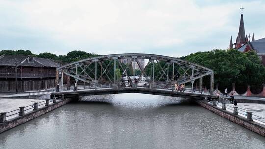 怀旧老上海外白渡桥