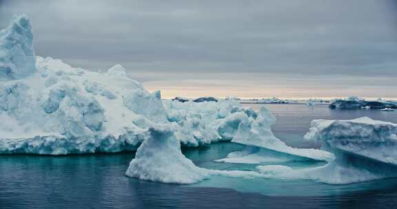 北极格陵兰峡湾 冰海 北极探险