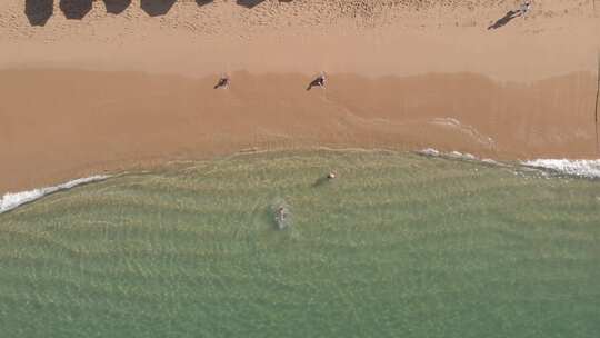 海滩的美丽景色，海滩的鸟瞰图，阿卡普尔科海滩