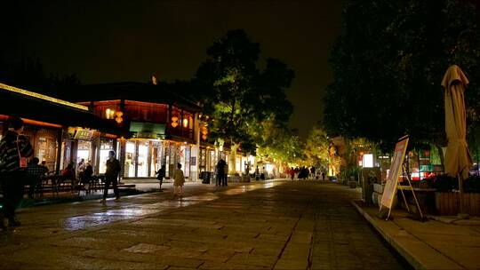 南京秦淮河区域夫子庙，老门东人文风景夜景视频素材模板下载