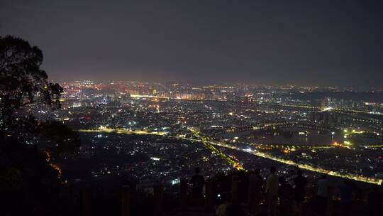 泉州大景南台岩看泉州市区夜景视频素材模板下载