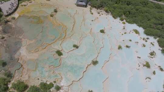 矿泉水沟夏季原始森林湖泊素材4k30p