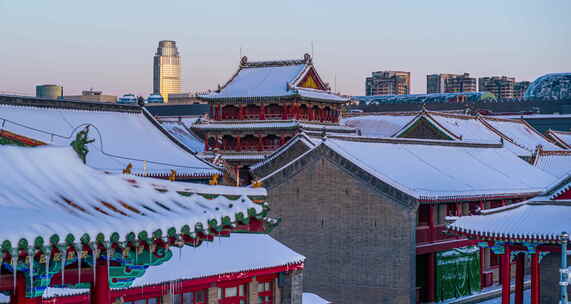 悟2x7航拍沈阳故宫雪景