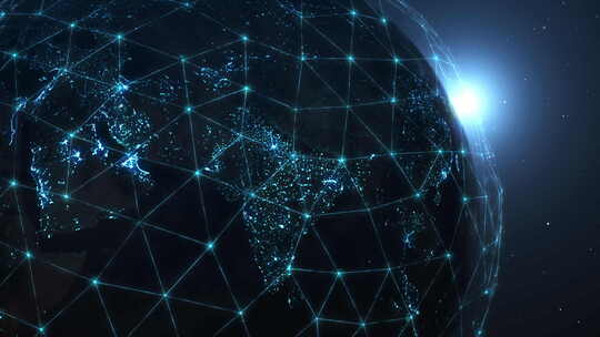 全球数字连接线，中东的全球通信，数据交换