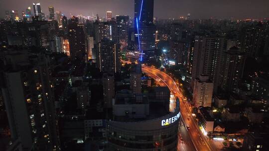 长宁区延安高架夜景