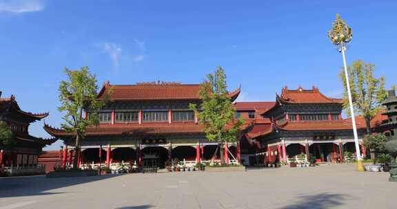 江南大气皇家寺院 苏州皇罗禅寺古建筑