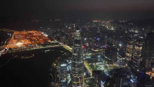 深圳华润大厦夜景俯拍