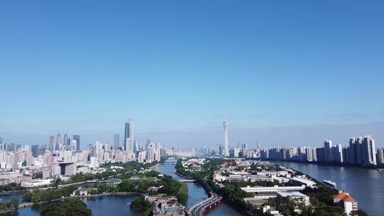 广东省广州市市中心城市风光航拍