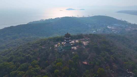 江苏省无锡太湖鼋头渚风景区航拍风景区国家