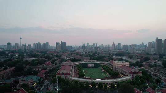 天津五大道文化旅游景区城市风光航拍