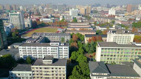 浙江大学西溪校区风景航拍