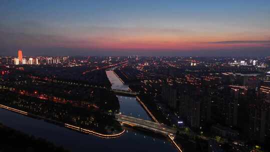 郑州居城市规划楼房夜景亮化CBD后飞