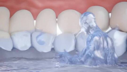 清洁牙齿三维动画视频素材模板下载