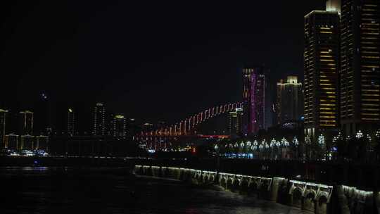 重庆长江夜景视频素材模板下载