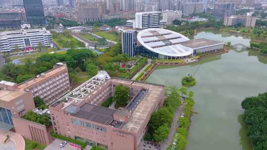 福州福建医科大学旗山校区上街校区航拍校园